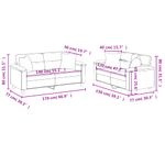 Casa si Gradina - Mobilier - Seturi de mobilier - Seturi living - Set de canapele cu perne, 2 piese, negru, microfibra - Infinity.ro