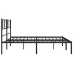 Casa si Gradina - Mobilier - Paturi si accesorii - Paturi - Cadru de pat metalic cu tablie, negru, 193x203 cm - Infinity.ro