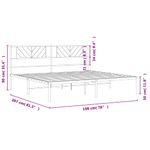 Casa si Gradina - Mobilier - Paturi si accesorii - Paturi - Cadru de pat metalic cu tablie, negru, 193x203 cm - Infinity.ro