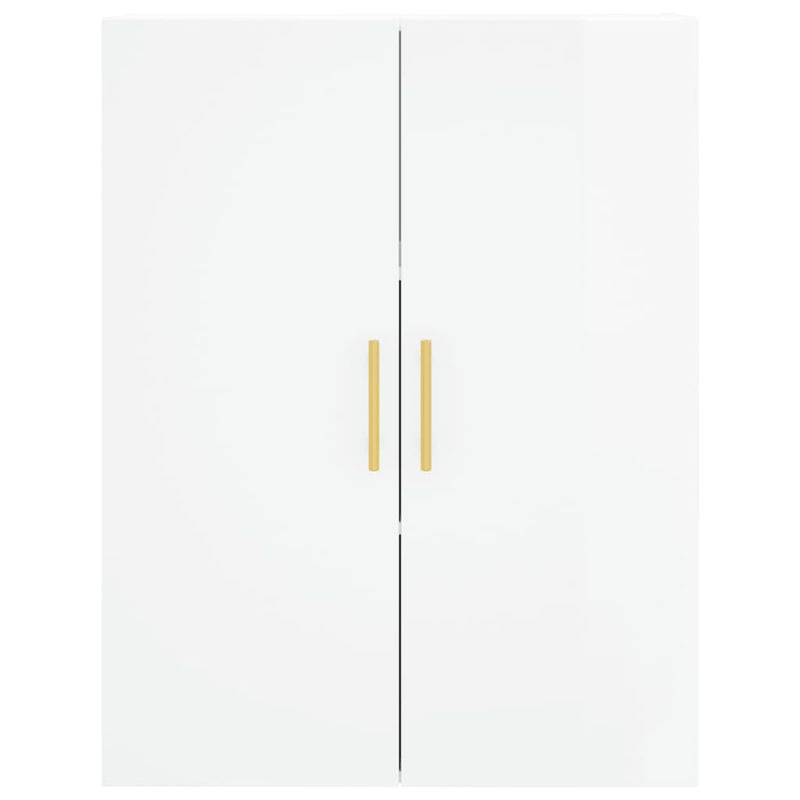 Casa si Gradina - Mobilier - Comode si corpuri - Comode - Dulapuri montaj pe perete, 2 buc, alb extralucios, 69,5x34x90cm, model auriu model tub - Infinity.ro