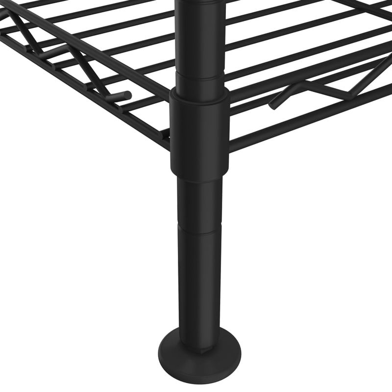 Casa si Gradina - Mobilier - Biblioteci si rafturi - Rafturi - Raft de depozitare, 3 niveluri, negru, 60 x 35 x 76 cm, 150 kg - Infinity.ro