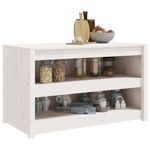 Casa si Gradina - Mobilier - Comode si corpuri - Corpuri bucatarie - Dulap bucatarie de exterior, alb, 106x55x64 cm, lemn masiv pin, model 2 rafturi - Infinity.ro