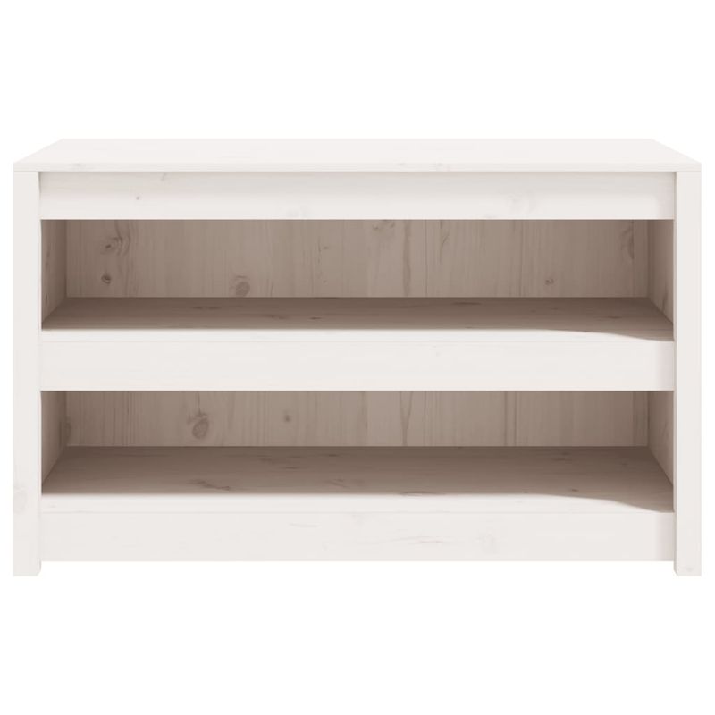 Casa si Gradina - Mobilier - Comode si corpuri - Corpuri bucatarie - Dulap bucatarie de exterior, alb, 106x55x64 cm, lemn masiv pin, model 2 rafturi - Infinity.ro