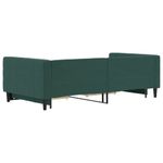 Casa si Gradina - Mobilier - Paturi si accesorii - Paturi - Pat de zi cu extensie si sertare verde inchis 100x200cm catifea - Infinity.ro