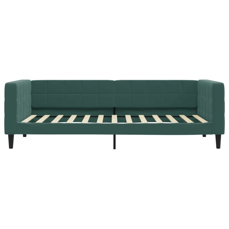 Casa si Gradina - Mobilier - Paturi si accesorii - Paturi - Pat de zi cu extensie si sertare verde inchis 100x200cm catifea - Infinity.ro