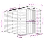 Casa si Gradina - Gradina si terasa - Casute de gradina - Sopron de gradina, antracit, 191x300x198 cm, otel galvanizat - Infinity.ro