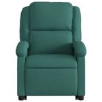Ingrijire personala si Cosmetice - Sanatate si wellness - Articole wellness - Fotolii de masaj - Fotoliu rabatabil de masaj, cu ridicare, verde inchis, textil - Infinity.ro