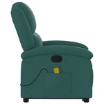 Ingrijire personala si Cosmetice - Sanatate si wellness - Articole wellness - Fotolii de masaj - Fotoliu rabatabil de masaj, cu ridicare, verde inchis, textil - Infinity.ro