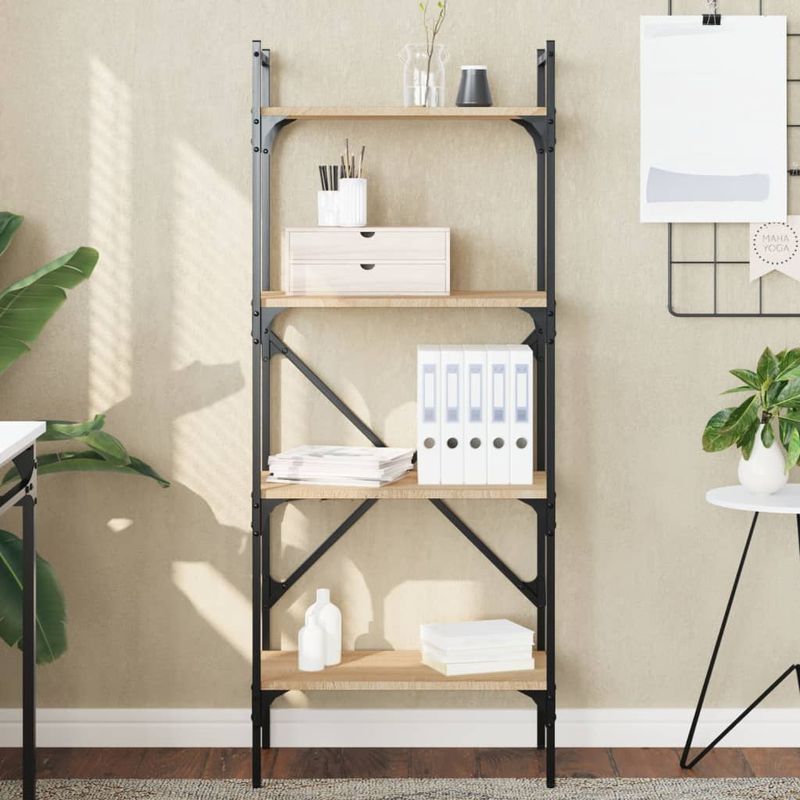 Casa si Gradina - Mobilier - Biblioteci si rafturi - Biblioteci - Biblioteca cu 4 niveluri, stejar sonoma, 56x31,5x138,5 cm, lemn - Infinity.ro