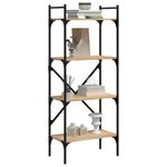 Casa si Gradina - Mobilier - Biblioteci si rafturi - Biblioteci - Biblioteca cu 4 niveluri, stejar sonoma, 56x31,5x138,5 cm, lemn - Infinity.ro