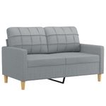 Casa si Gradina - Mobilier - Seturi de mobilier - Seturi living - Set de canapele cu perne, 3 piese, gri deschis, textil - Infinity.ro