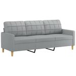 Casa si Gradina - Mobilier - Seturi de mobilier - Seturi living - Set de canapele cu perne, 3 piese, gri deschis, textil - Infinity.ro