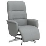Casa si Gradina - Mobilier - Scaune si fotolii - Fotolii - Fotoliu rabatabil cu suport de picioare, gri deschis, textil - Infinity.ro
