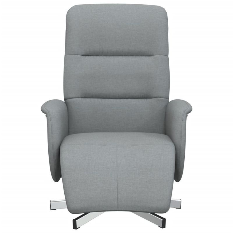 Casa si Gradina - Mobilier - Scaune si fotolii - Fotolii - Fotoliu rabatabil cu suport de picioare, gri deschis, textil - Infinity.ro