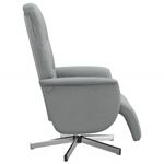 Casa si Gradina - Mobilier - Scaune si fotolii - Fotolii - Fotoliu rabatabil cu suport de picioare, gri deschis, textil - Infinity.ro