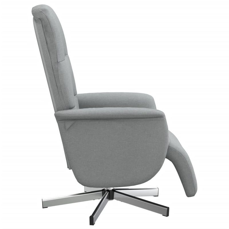 Casa si Gradina - Mobilier - Scaune si fotolii - Fotolii - Fotoliu rabatabil cu suport de picioare, gri deschis, textil - Infinity.ro