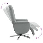 Casa si Gradina - Mobilier - Scaune si fotolii - Fotolii - Fotoliu rabatabil cu suport de picioare, gri deschis, textil - Infinity.ro