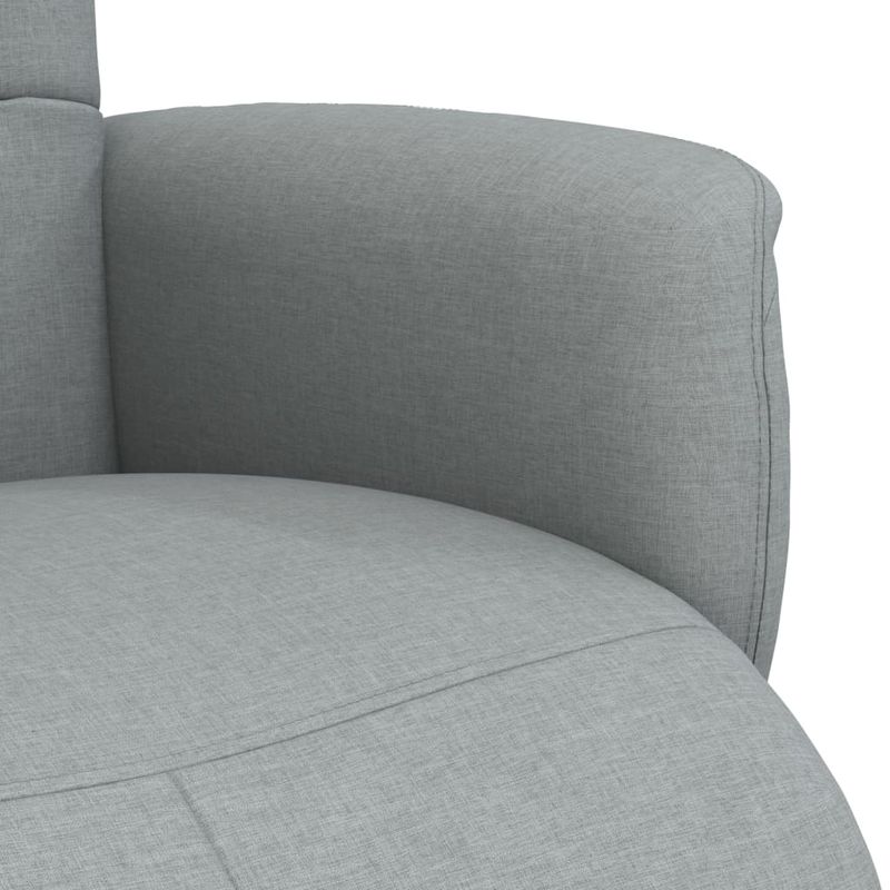 Casa si Gradina - Mobilier - Scaune si fotolii - Fotolii - Fotoliu rabatabil cu suport de picioare, gri deschis, textil - Infinity.ro
