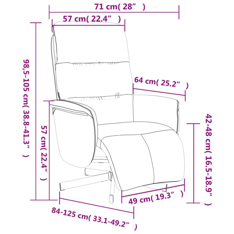 Casa si Gradina - Mobilier - Scaune si fotolii - Fotolii - Fotoliu rabatabil cu suport de picioare, gri deschis, textil - Infinity.ro
