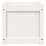 Casa si Gradina - Gradinarit si plante - Plante si ghivece - Ghivece si suporturi - Jardiniere de gradina, alb, 40x40x40 cm, lemn masiv pin - Infinity.ro