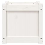 Casa si Gradina - Gradinarit si plante - Plante si ghivece - Ghivece si suporturi - Jardiniere de gradina, alb, 40x40x40 cm, lemn masiv pin - Infinity.ro