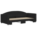 Casa si Gradina - Mobilier - Paturi si accesorii - Paturi - Pat de zi cu extensie, negru, 90x190 cm, textil - Infinity.ro