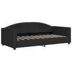 Casa si Gradina - Mobilier - Paturi si accesorii - Paturi - Pat de zi cu extensie, negru, 90x190 cm, textil - Infinity.ro
