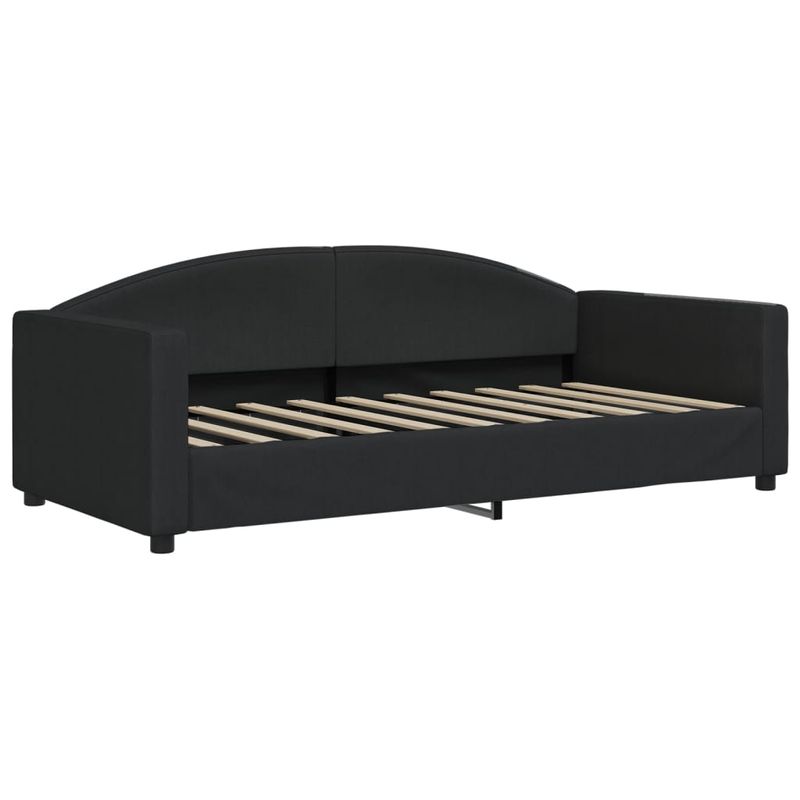Casa si Gradina - Mobilier - Paturi si accesorii - Paturi - Pat de zi cu extensie, negru, 90x190 cm, textil - Infinity.ro