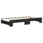 Casa si Gradina - Mobilier - Paturi si accesorii - Paturi - Pat de zi cu extensie, negru, 90x190 cm, textil - Infinity.ro