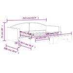 Casa si Gradina - Mobilier - Paturi si accesorii - Paturi - Pat de zi cu extensie, negru, 90x190 cm, textil - Infinity.ro