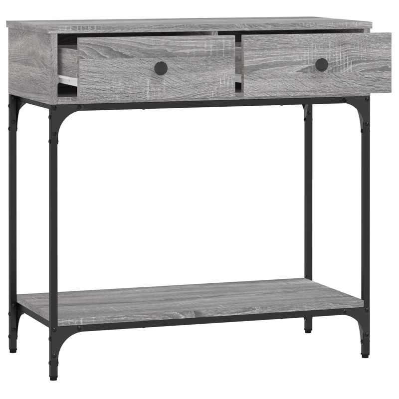 Casa si Gradina - Mobilier - Comode si corpuri - Console - Masa consola, gri sonoma, 75x34,5x75 cm, lemn prelucrat - Infinity.ro