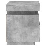 Casa si Gradina - Mobilier - Comode si corpuri - Noptiere - Noptiera cu lumini LED, gri beton, 40x39x48,5 cm - Infinity.ro