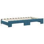 Casa si Gradina - Mobilier - Paturi si accesorii - Paturi - Pat de zi cu extensie si saltele, albastru, 100x200 cm, catifea - Infinity.ro