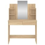 Casa si Gradina - Mobilier - Comode si corpuri - Masute de toaleta - Masa de toaleta cu oglinda, stejar sonoma, 96x39x142 cm - Infinity.ro