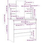 Casa si Gradina - Mobilier - Comode si corpuri - Masute de toaleta - Masa de toaleta cu oglinda, stejar sonoma, 96x39x142 cm - Infinity.ro