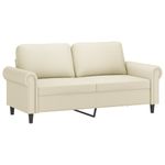 Casa si Gradina - Mobilier - Seturi de mobilier - Seturi living - Set de canapele cu perne, 2 piese, crem, piele ecologica - Infinity.ro