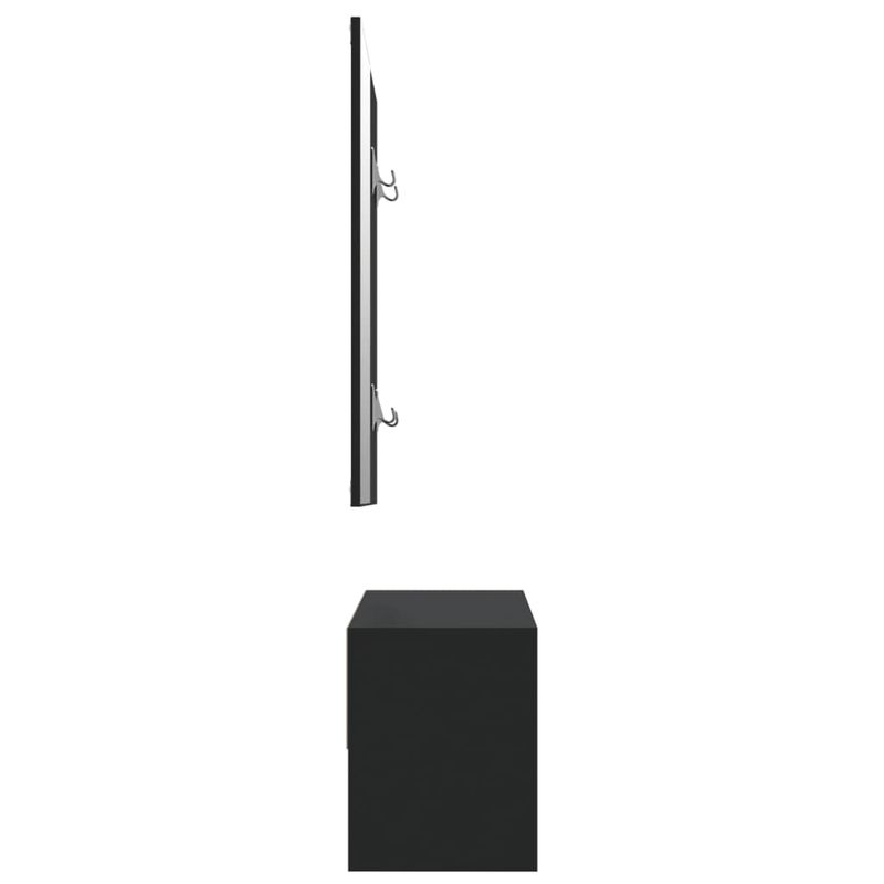 Casa si Gradina - Mobilier - Organizare si depozitare - Bancute - Set de mobilier pentru hol, negru, lemn prelucrat - Infinity.ro