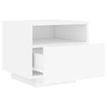Casa si Gradina - Mobilier - Comode si corpuri - Noptiere - Noptiere cu lumini LED, 2 buc., alb, 40x39x37 cm - Infinity.ro