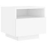 Casa si Gradina - Mobilier - Comode si corpuri - Noptiere - Noptiere cu lumini LED, 2 buc., alb, 40x39x37 cm - Infinity.ro