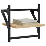 Casa si Gradina - Mobilier - Biblioteci si rafturi - Rafturi - Rafturi de perete cu bare, 2 buc, stejar sonoma, 30x25x30 cm - Infinity.ro