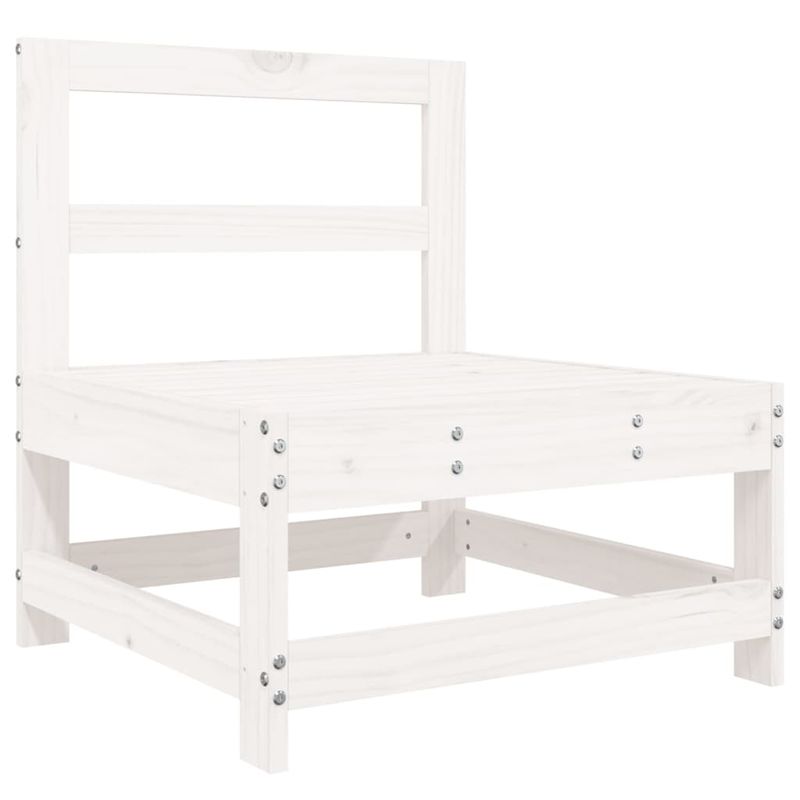 Casa si Gradina - Gradina si terasa - Mobilier exterior - Seturi mobila gradina - Set mobilier de gradina, 7 piese, alb, lemn masiv de pin - Infinity.ro