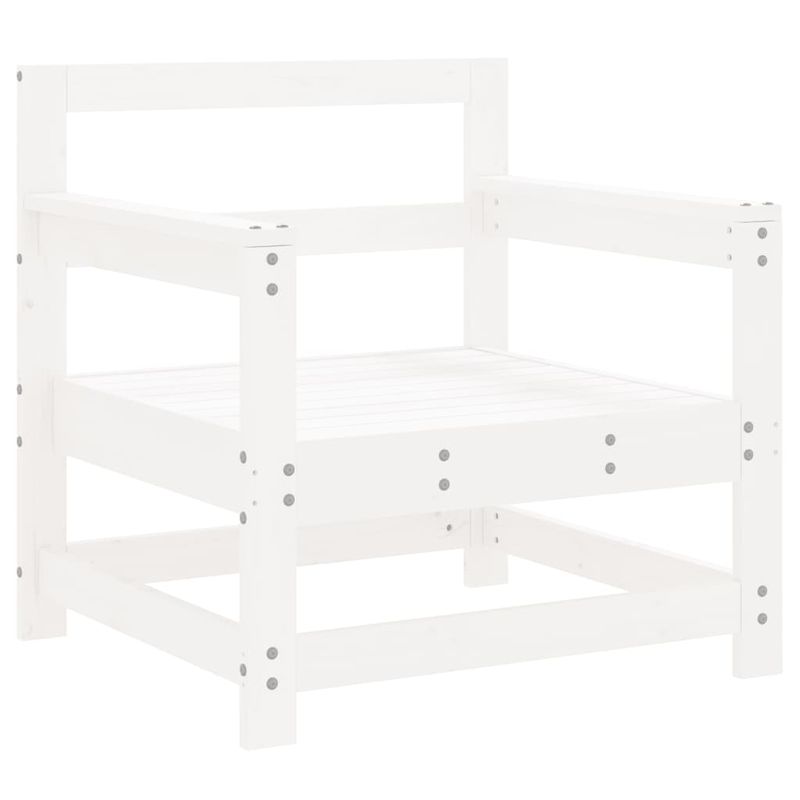 Casa si Gradina - Gradina si terasa - Mobilier exterior - Seturi mobila gradina - Set mobilier de gradina, 7 piese, alb, lemn masiv de pin - Infinity.ro