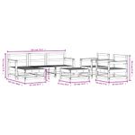 Casa si Gradina - Gradina si terasa - Mobilier exterior - Seturi mobila gradina - Set mobilier de gradina, 7 piese, alb, lemn masiv de pin - Infinity.ro