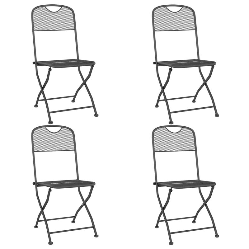 Casa si Gradina - Gradina si terasa - Mobilier exterior - Seturi mobila gradina - Set de masa pentru gradina, 5 piese, plasa metalica antracit - Infinity.ro