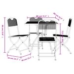 Casa si Gradina - Gradina si terasa - Mobilier exterior - Seturi mobila gradina - Set de masa pentru gradina, 5 piese, plasa metalica antracit - Infinity.ro