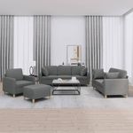 Casa si Gradina - Mobilier - Seturi de mobilier - Seturi living - Set de canapele cu perne, 4 piese, gri inchis, material textil - Infinity.ro
