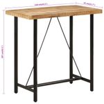 Casa si Gradina - Mobilier - Mese si birouri - Mese bucatarie si dining - Masa de bar, 110x55x107 cm, lemn masiv de mango si fier - Infinity.ro