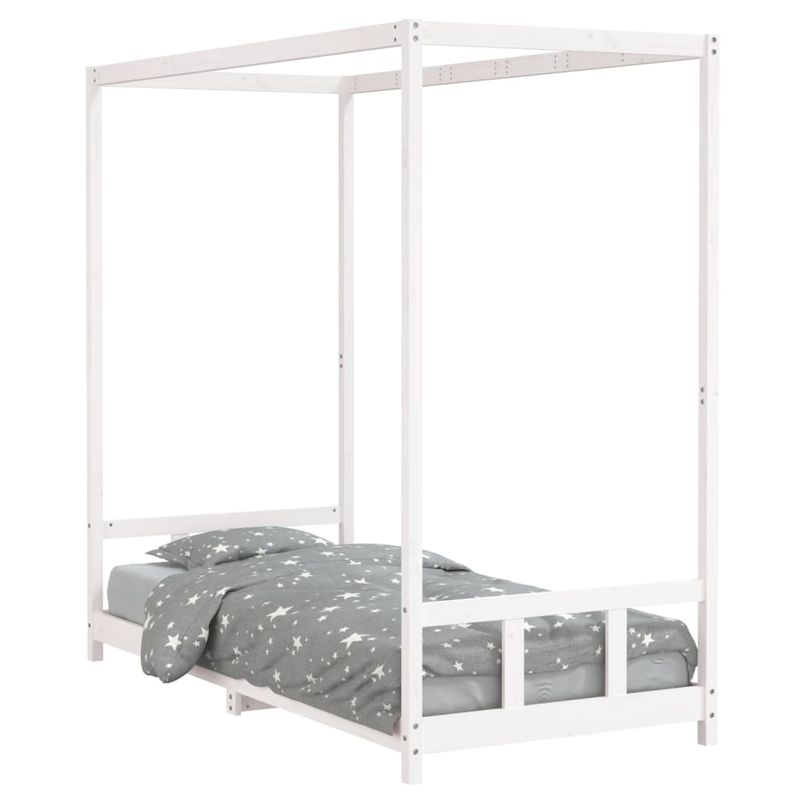 Casa si Gradina - Mobilier - Mobilier copii - Patuturi copii - Cadru de pat pentru copii, alb, 90x200 cm, lemn masiv de pin - Infinity.ro