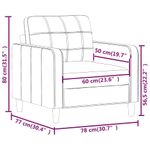 Casa si Gradina - Mobilier - Scaune si fotolii - Fotolii - Fotoliu canapea, maro, 60 cm, material textil - Infinity.ro