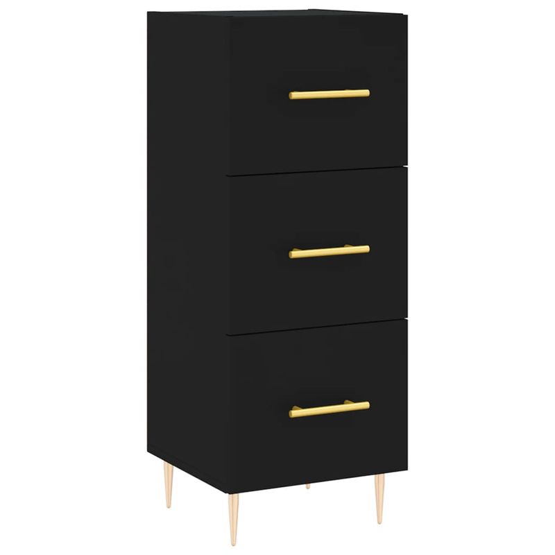 Casa si Gradina - Mobilier - Comode si corpuri - Comode - Dulap inalt, negru, 34,5x34x180 cm, lemn prelucrat - Infinity.ro